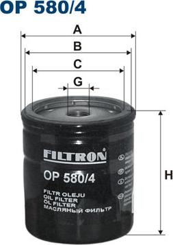 Filtron OP580/4 - Масляный фильтр autospares.lv