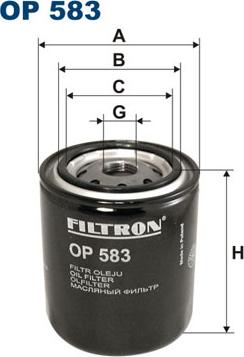 Filtron OP583 - Масляный фильтр autospares.lv