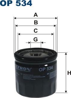 Filtron OP534 - Масляный фильтр autospares.lv