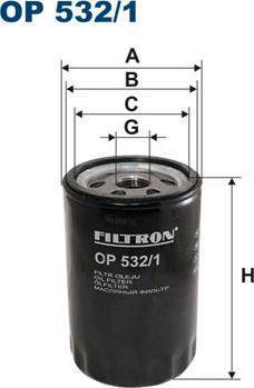 Filtron OP532/1 - Масляный фильтр autospares.lv