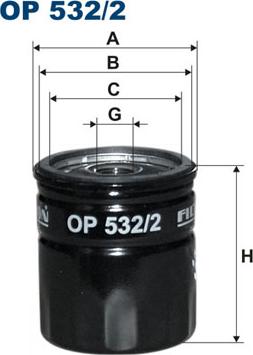 Filtron OP532/2 - Масляный фильтр autospares.lv