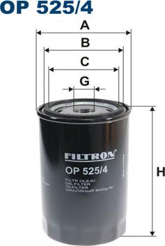 Filtron OP525/4 - Масляный фильтр autospares.lv