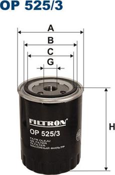 Filtron OP525/3 - Масляный фильтр autospares.lv