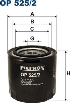 Filtron OP525/2 - Масляный фильтр autospares.lv