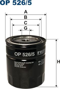 Filtron OP526/5 - Масляный фильтр autospares.lv