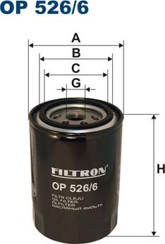 Filtron OP526/6 - Масляный фильтр autospares.lv