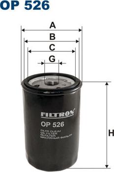 Filtron OP526 - Масляный фильтр autospares.lv