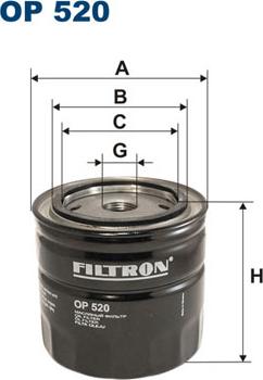 Filtron OP520 - Масляный фильтр autospares.lv