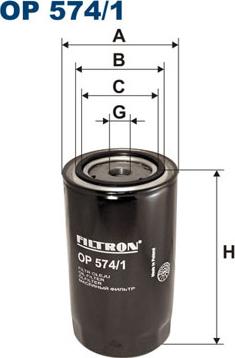 Filtron OP574/1 - Масляный фильтр autospares.lv