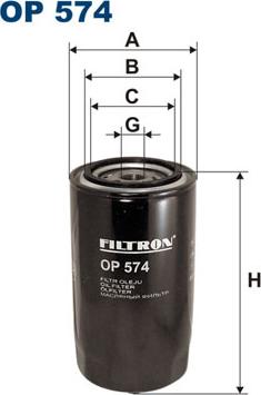 Filtron OP574 - Масляный фильтр autospares.lv