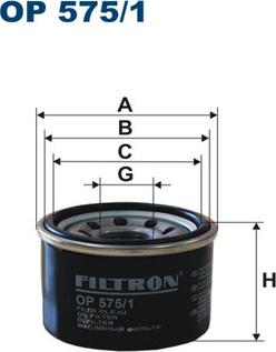 Filtron OP575/1 - Масляный фильтр autospares.lv