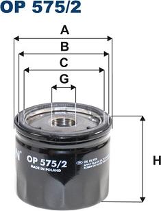 Filtron OP575/2 - Масляный фильтр autospares.lv