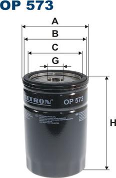 Filtron OP573 - Масляный фильтр autospares.lv