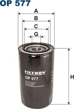 Filtron OP577 - Масляный фильтр autospares.lv