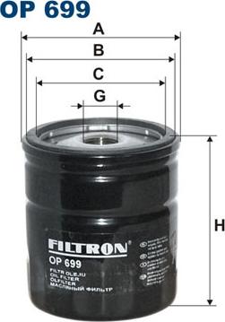 Filtron OP699 - Масляный фильтр autospares.lv