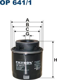 Filtron OP641/1 - Масляный фильтр autospares.lv