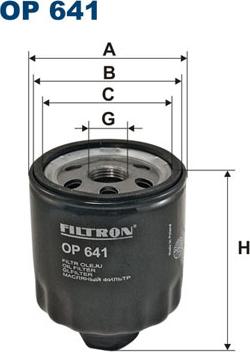 Filtron OP641 - Масляный фильтр autospares.lv