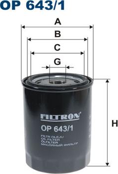 Filtron OP643/1 - Масляный фильтр autospares.lv