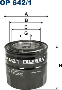 Filtron OP642/1 - Масляный фильтр autospares.lv