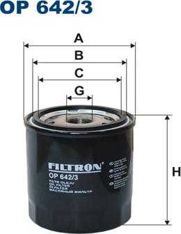 Filtron OP642/3 - Масляный фильтр autospares.lv