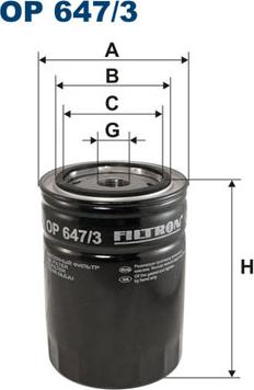 Filtron OP647/3 - Масляный фильтр autospares.lv