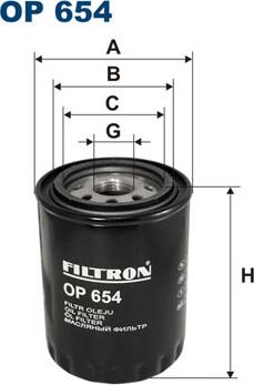 Filtron OP654 - Масляный фильтр autospares.lv