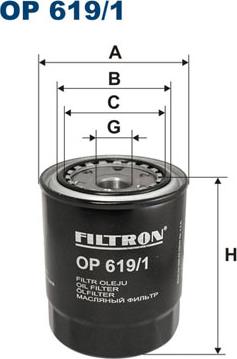Filtron OP619/1 - Масляный фильтр autospares.lv