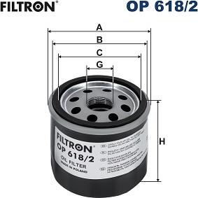 Filtron OP 618/2 - Масляный фильтр autospares.lv