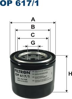 Filtron OP617/1 - Масляный фильтр autospares.lv