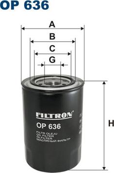 Filtron OP636 - Масляный фильтр autospares.lv