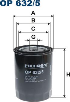 Filtron OP632/5 - Масляный фильтр autospares.lv