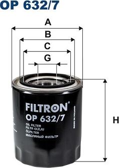 Filtron OP632/7 - Масляный фильтр autospares.lv