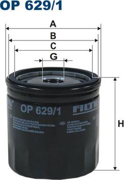 Filtron OP629/1 - Масляный фильтр autospares.lv