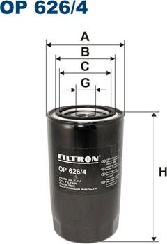 Filtron OP626/4 - Масляный фильтр autospares.lv