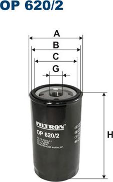 Filtron OP620/2 - Масляный фильтр autospares.lv