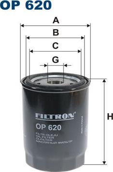 Filtron OP620 - Масляный фильтр autospares.lv