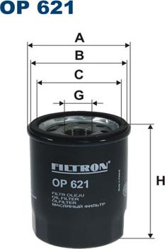 Filtron OP621 - Масляный фильтр autospares.lv