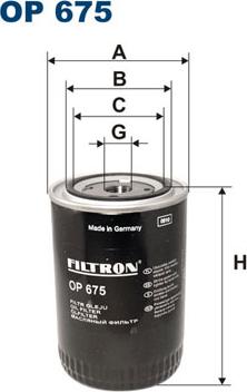 Filtron OP675 - Масляный фильтр autospares.lv
