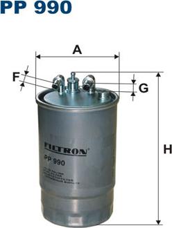 Filtron PP990 - Топливный фильтр autospares.lv