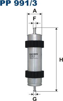 Filtron PP991/3 - Топливный фильтр autospares.lv