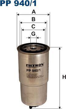 Filtron PP940/1 - Топливный фильтр autospares.lv