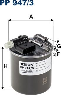 Filtron PP 947/3 - Топливный фильтр autospares.lv