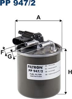 Filtron PP 947/2 - Топливный фильтр autospares.lv