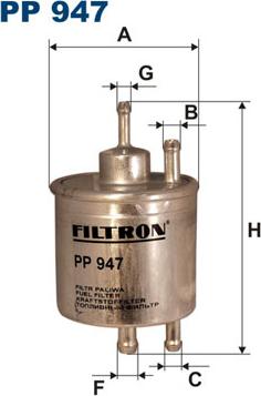 Filtron PP947 - Топливный фильтр autospares.lv