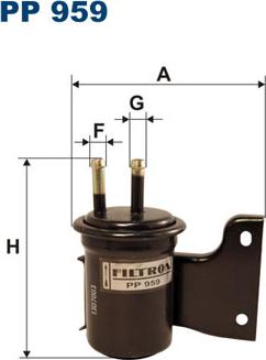 Filtron PP959 - Топливный фильтр autospares.lv