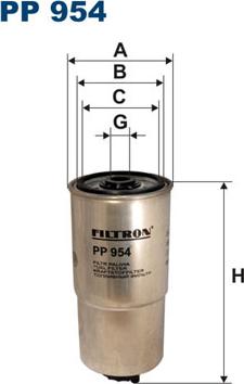 Filtron PP954 - Топливный фильтр autospares.lv