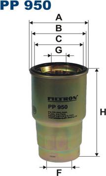 Filtron PP950 - Топливный фильтр autospares.lv