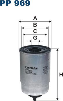 Filtron PP969 - Топливный фильтр autospares.lv