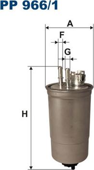 Filtron PP966/1 - Топливный фильтр autospares.lv