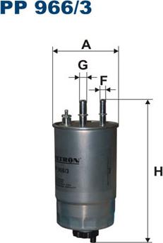 Filtron PP966/3 - Топливный фильтр autospares.lv